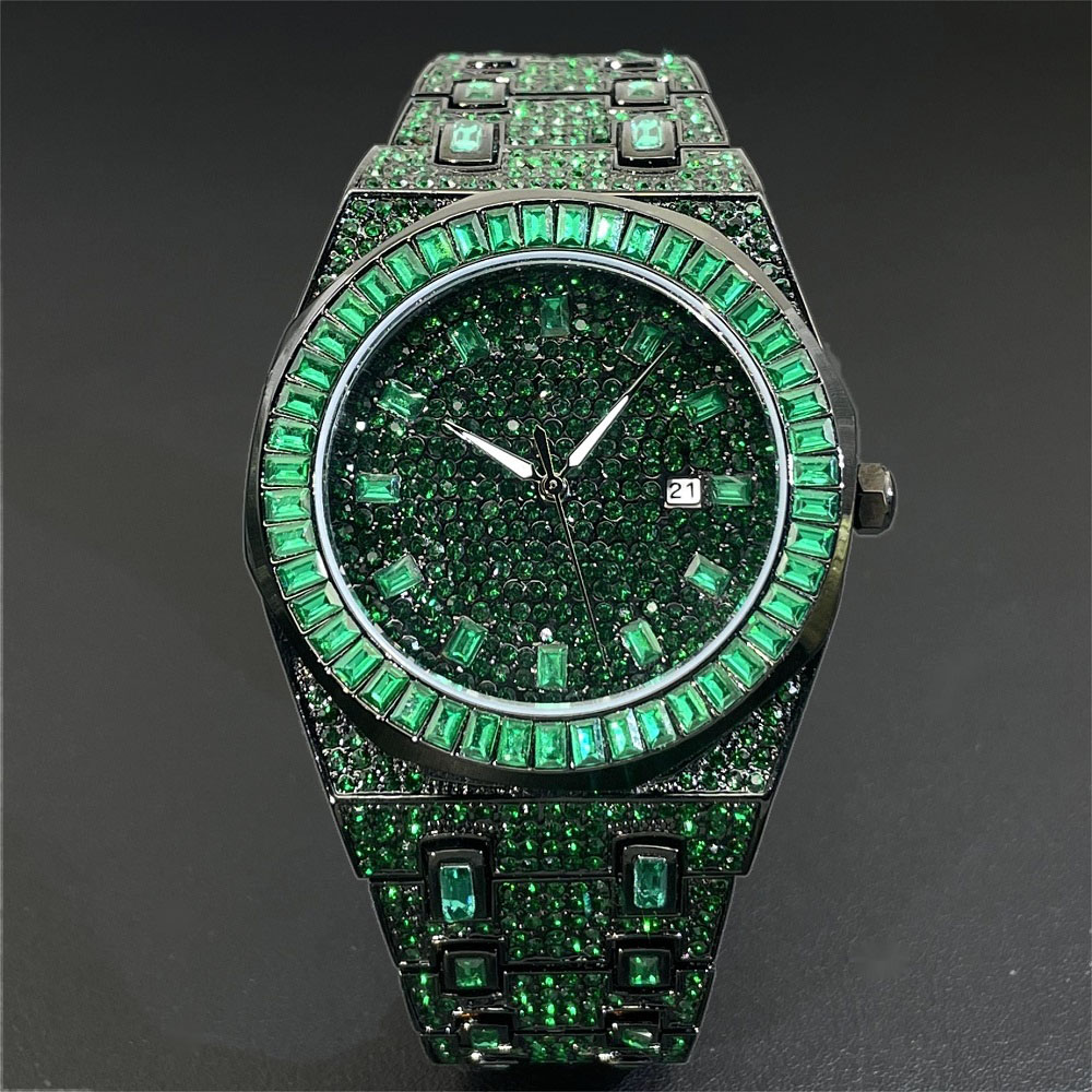 Luxury Watch Iceberg - 2024 Hip Hop Verde Diamante Watche